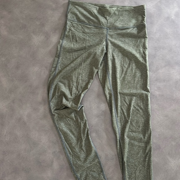 Green Heather Full Length Yoga Leggings - Picture 1 of 4